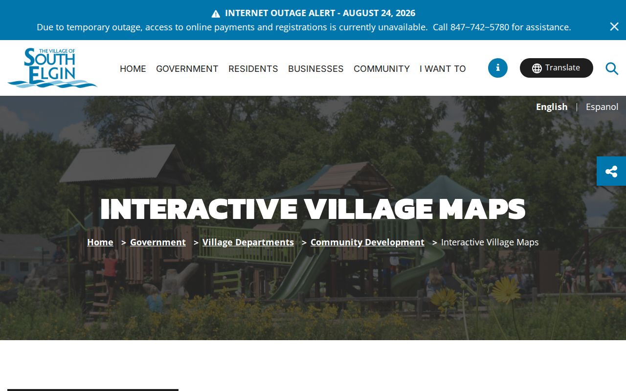 South Elgin neighbors interactive village map resources