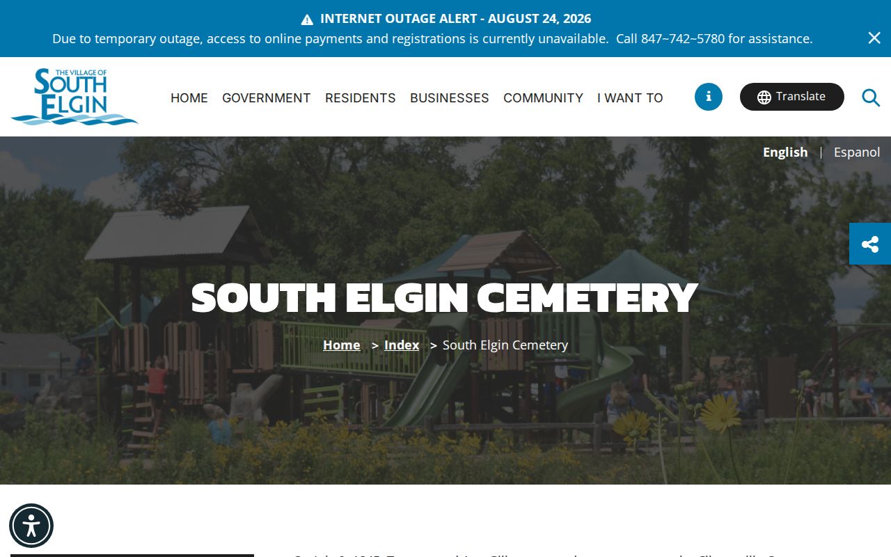 South Elgin residents directory Clintonville Cemetery records